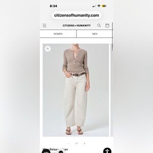 Citizens Of Humanity Miro jeans, 27, Almond color